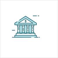 Bank building icon vector