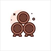 Wine barrel icon illustration vector