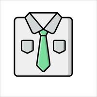 A shirt with a tie on it vector