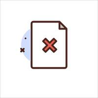 A file icon with an x on it vector