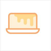 A cake with a piece of butter on top vector