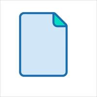 A blue file icon on a white background vector