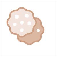 A pair of cookies on a white background vector