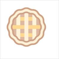A pie with a checkered pattern on it vector