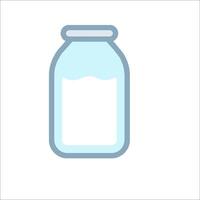 A jar of milk on a white background vector