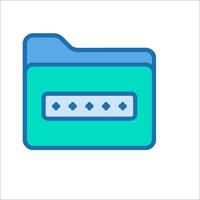 A folder icon with a lock on it vector