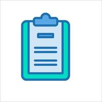 A clipboard with a note on it vector