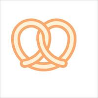A pretzel icon on a white background vector