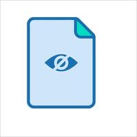A file with an eye icon on it vector