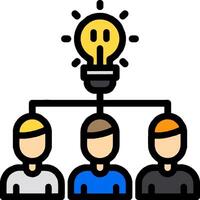People with light bulb over their heads vector