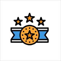 A star and ribbon icon on a white background vector