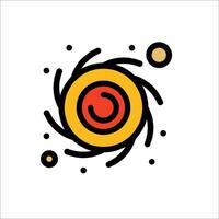 A colorful logo with a sun and a circle vector