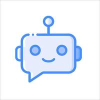A robot with a speech bubble on it vector
