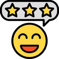 A smiley face with five stars on it vector