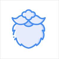 A blue beard icon on a white background vector
