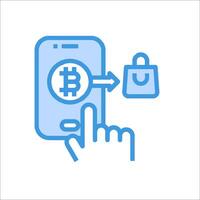 Bitcoin payment icon vector