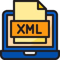 Xml file icon vector