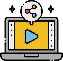 player icon with a play button vector
