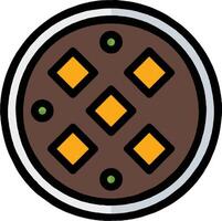 A brown and yellow square with four squares vector