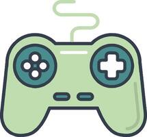 A green game controller with a steam coming out of it vector