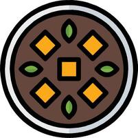 A brown and yellow square with a green leaf in the center vector