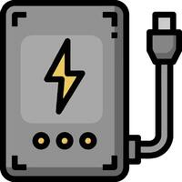 A battery with a lightning bolt on it vector