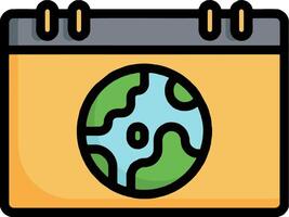 Earth day calendar icon illustration design vector
