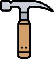A hammer icon on a white background vector