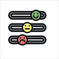 A smiley face with three different colored bars vector