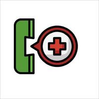 A phone with a red cross on it vector