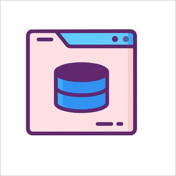 A database icon on a white background vector