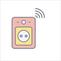 A wireless device with a plug and a wifi symbol vector