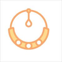 A circle with a drop hanging from it vector