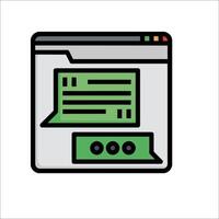 A green and black icon of a computer screen vector