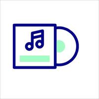 A music note icon on a white background vector