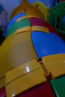 Modern kid's playground with slide photo