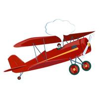 Airplane. Flight on an airplane. illustration. vector