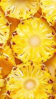 Rotating background of Pineapple slice background video