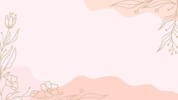 Floral Foliage Background with Soft Color Palette vector