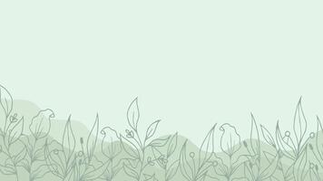Charming Floral Foliage Background with Subtle Colors vector