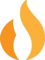 Fire flame colorful icon for designer vector