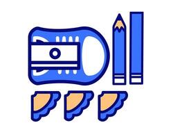 Illustration of sharpener with shoes character, perfect for kids study stuff vector