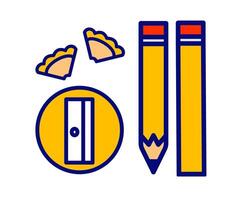 Illustration of sharpener with round character, perfect for kids study stuff vector