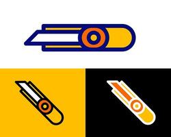 Illustration of a Sharp Edge Cutter A cutter with a razor-sharp edge, perfect for precise cuts on a variety of materials vector