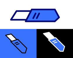 Illustration of a Paper Cutting Knife A sharp and precise paper cutter, great for scrapbooking, crafting, and professional use vector