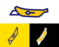 Illustration of a Smiling Banana Cutter Character A banana themed mini cutter character, perfect for making fruit slices more exciting and kid friendly vector