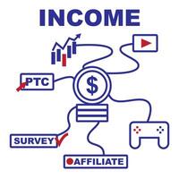 passive income design template vector