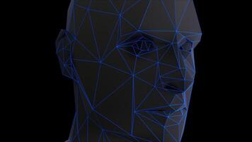 Artificial intelligence concept with head video