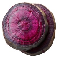 Beetroot slice , top view, flat lay design, isolated on transparent background. Fresh red beet slice with vibrant color and natural texture, perfect for food presentation and healthy recipes png