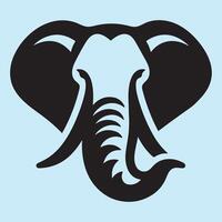 An elephant head on a blue background vector